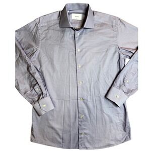 Eton Slim Fit Button Down Shirt Men's 15.5 39 Micro Print
